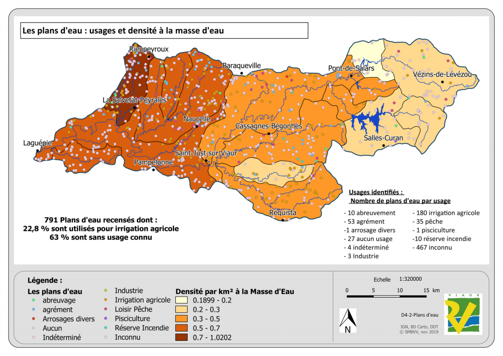 Carte : Plan eau : Usages et Densité